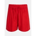 thumbnail image 6 of Time and Tru Women's Linen Blend Shorts, Sizes XS-XXXL, 6 of 6