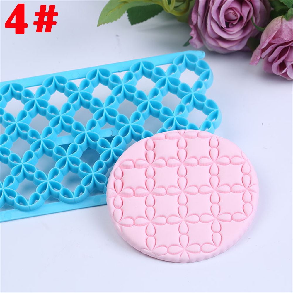 New Leaf Heart Fondant Cake Embosser Mold Quilting Stencil Icing