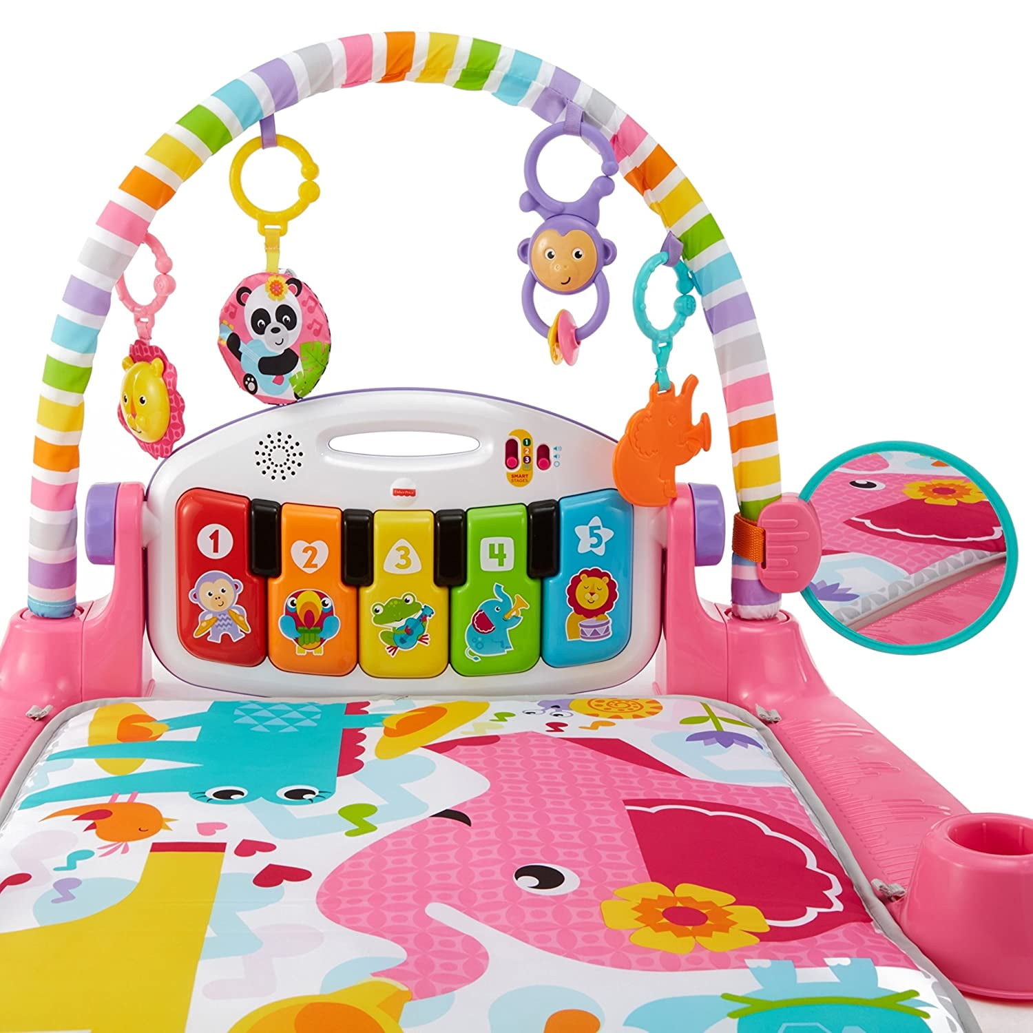 Fisher-Price Deluxe Kick & Play Piano Gym, Pink - Walmart.com