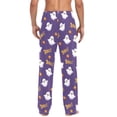 thumbnail image 4 of FORMRS Mens Pajama Pants with Pockets Cotton Sleepwear Lounge Bottoms Sizes S-2XL, Purple Ghost Pattern, 4 of 7