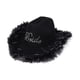 thumbnail image 5 of Sombrero de vaquero brillante, moderno, ligero, con lentejuelas y decoración para adultos. Negro, 5 of 9