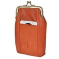thumbnail image 5 of Leather Cigarette Case Pack Holder Orange Regular or 100's Lighter Pocket by Leatherboss, 5 of 7