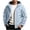 Light Blue #022, variant on Mens Rain Jacket Waterproof with Hooded Hiking Coat | Zip Pockets Windbreaker,Fishing,Active Performance Shell Jackets, 3XL