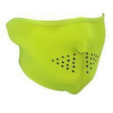 Cold Weather Headwear WNFM142LH Half Mask, Neoprene, High-Visibility Lime