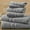Solid Grey, variant on Bibb Home 6 Piece Solid Egyptian Cotton Towel Set
