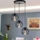 thumbnail image 3 of Lámpara de barra industrial E27 de 3 luces con suspensión en forma de jaula contemporánea, color negro, para cocina, comedor y barra, 3 of 5