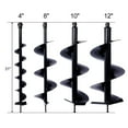 thumbnail image 2 of Set of 4 (4''+8''+10''+12'') Auger Drill Bit for Planting, Easy Planter Garden Auger, Bulb & Bedding Digging Post Hole Planting Tool for 3/4" Shaft Auger, 2 of 6