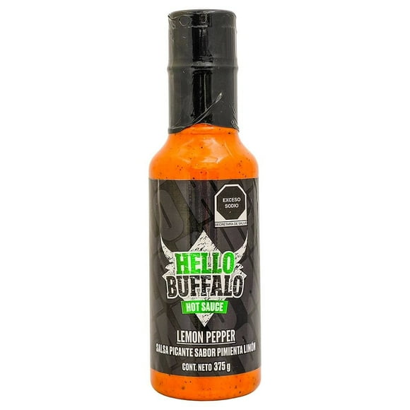 Salsa picante Hello Buffalo sabor pimienta limón 375 g