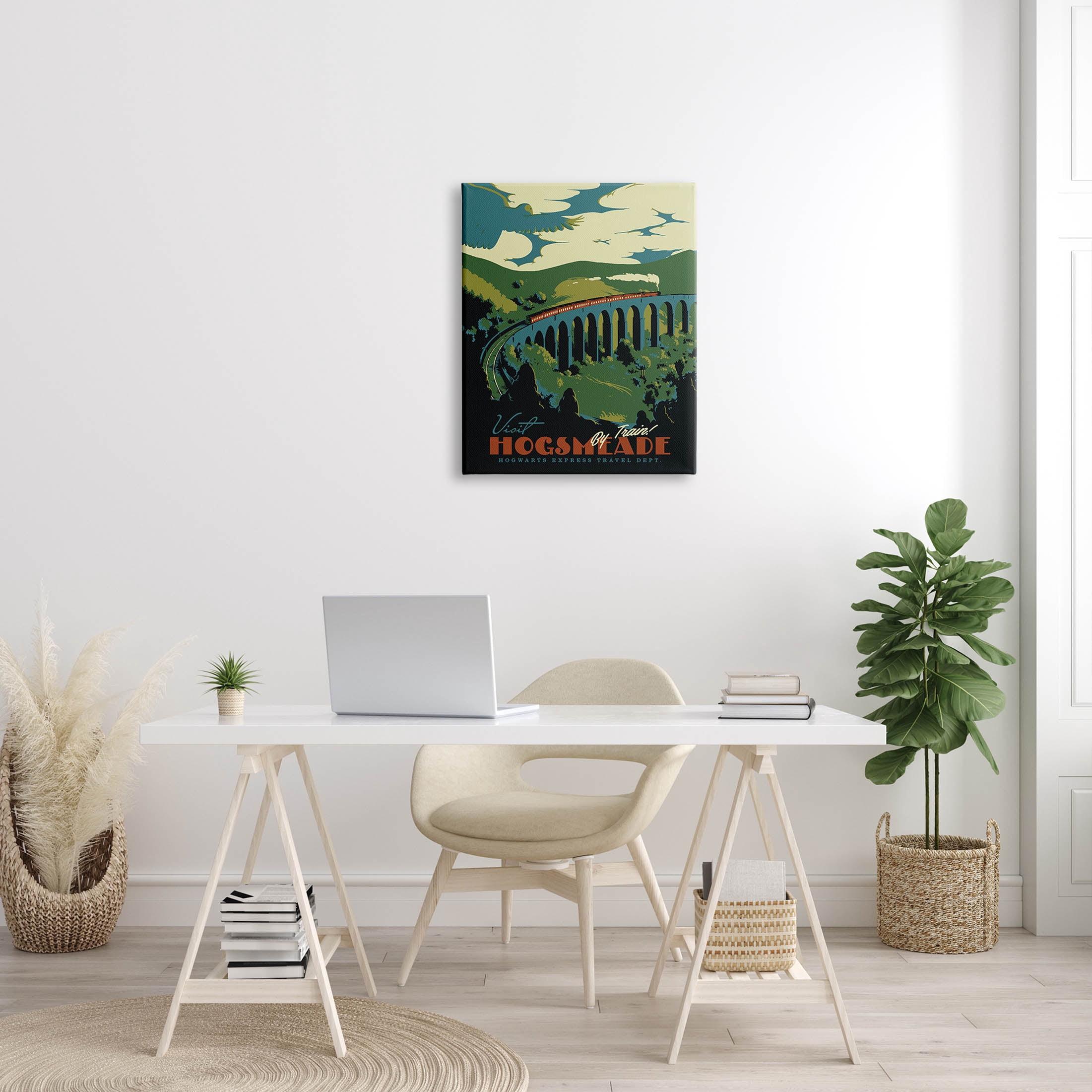 Stupell Industries Hogsmeade By Train Fantasy Literature Graphic Art Gallery Wrapped Canvas Print Wall Art, Design by Matheus Lopes Castro