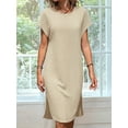 thumbnail image 5 of Ladies Summer Solid Color Slit Midi Dress S, 5 of 9