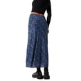 thumbnail image 5 of Seyurigaoka Ladies Long Bust Skirt, Summer Autumn Girls Retro Style Floral Printing High Waist Half Skirt for Shopping Dating, 5 of 10