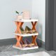 thumbnail image 1 of Estantería de almacenamiento DIY | Organizador ajustable de 3 niveles para zapatos, plantas y baño | Estantería de plástico moderna de estilo escandinavo | Verde, naranja y azul, 1 of 6
