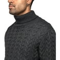 thumbnail image 4 of X RAY JEANS Mens Cable Knit Roll Neck Sweater, Charcoal, S, 4 of 5
