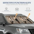 thumbnail image 4 of Wukai Funny Horse Faces Expressions Car Front Windshield Sun Shade,Sun Visor Shield Block Automotive Interior Protector Blocks UV Rays-Medium, 4 of 6
