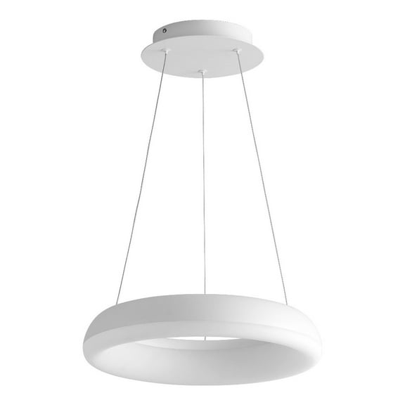 3-62-6 Oxygen Lighting Roswell - 15.75 Inch 30W 1 LED Pendant-White Finish