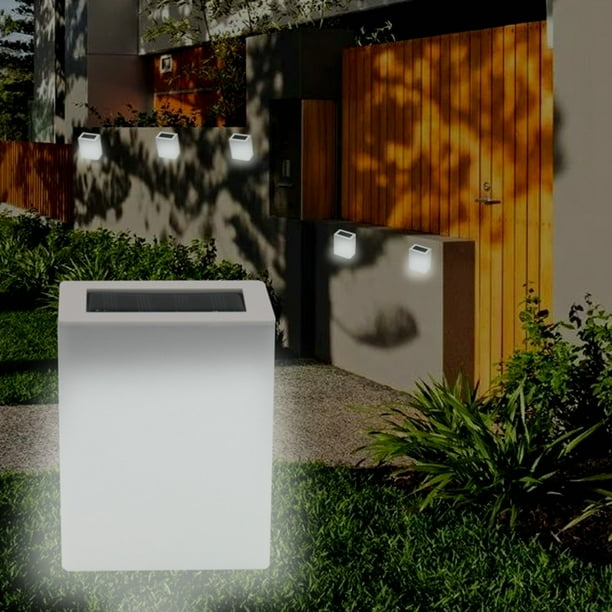 Fiudx Aplique Solar de Pared para Exteriores, Lámpara Led de Bajo Consumo, 8 Horas de Luz Solar, Material Abs y Pc Duradero, Decoración para Vallas de Jardín, Iluminación para Mesa de Bar de Camping,