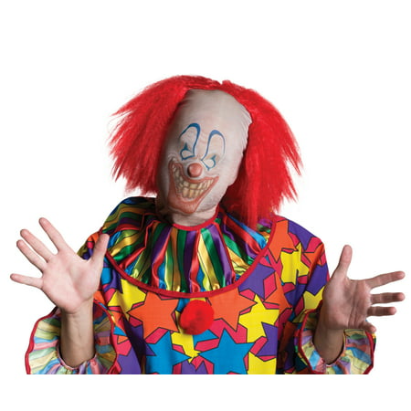 Clown Mask Scary Evil with Attached Wig 39330