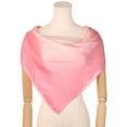 thumbnail image 2 of INSPIRAR CHIC Mujeres Pañuelos de Satén Cuadrados Coloridos en Degradado 35" Gran Pañuelo de Seda para el Cabello Bandana Degradado Rosa 35.4x35.4", 2 of 6