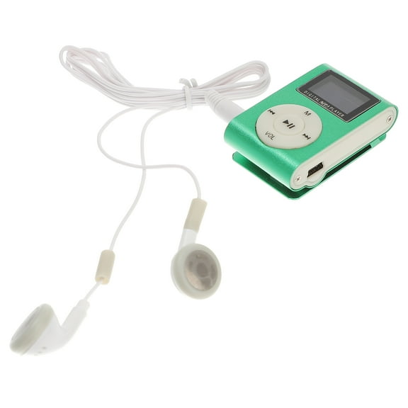 ETHZZLE Green Clip Sports MP3 Player with Slot and USB Port, Portable Design for Back to School