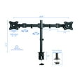 thumbnail image 4 of Rocelco Standing Desk Converter with Dual Monitor Mount - 31.5 Inch Sit Stand Up Tabletop Riser with Tablet Holder, Height Adjustable Workstation - Deep Keyboard Tray for Laptop - Black (R VADRB-DM2), 4 of 5
