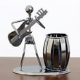 thumbnail image 2 of Porta lápices de metal WEIHJMXG soporte de decoración de escritorio guitarra rockera, 2 of 5