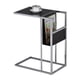thumbnail image 1 of Mesa de Refrigerios Pilaster Designs Decorativa de Vidrio Impreso y Cromo con Revistero Negro, 1 of 1