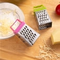 thumbnail image 4 of Mini rallador de queso, trituradora de alimentos de cocina de acero inoxidable de 4 lados con mango, 2 uds., 4 of 6