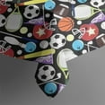 thumbnail image 5 of Baseball Football Pattern Square Tablecloth,Waterproof Square Table Cover,Wipeable Spillproof Washable Table Cover for Home Kitchen Party Decor 60"x60"(152x152cm), 5 of 6