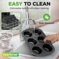 thumbnail image 6 of 6 Pieces Toaster Bakeware Set - Stackable and Non-Stick Gray Coating Inside & Outside Bake Tray Sheet Bakeware Set (Gray), 6 of 8