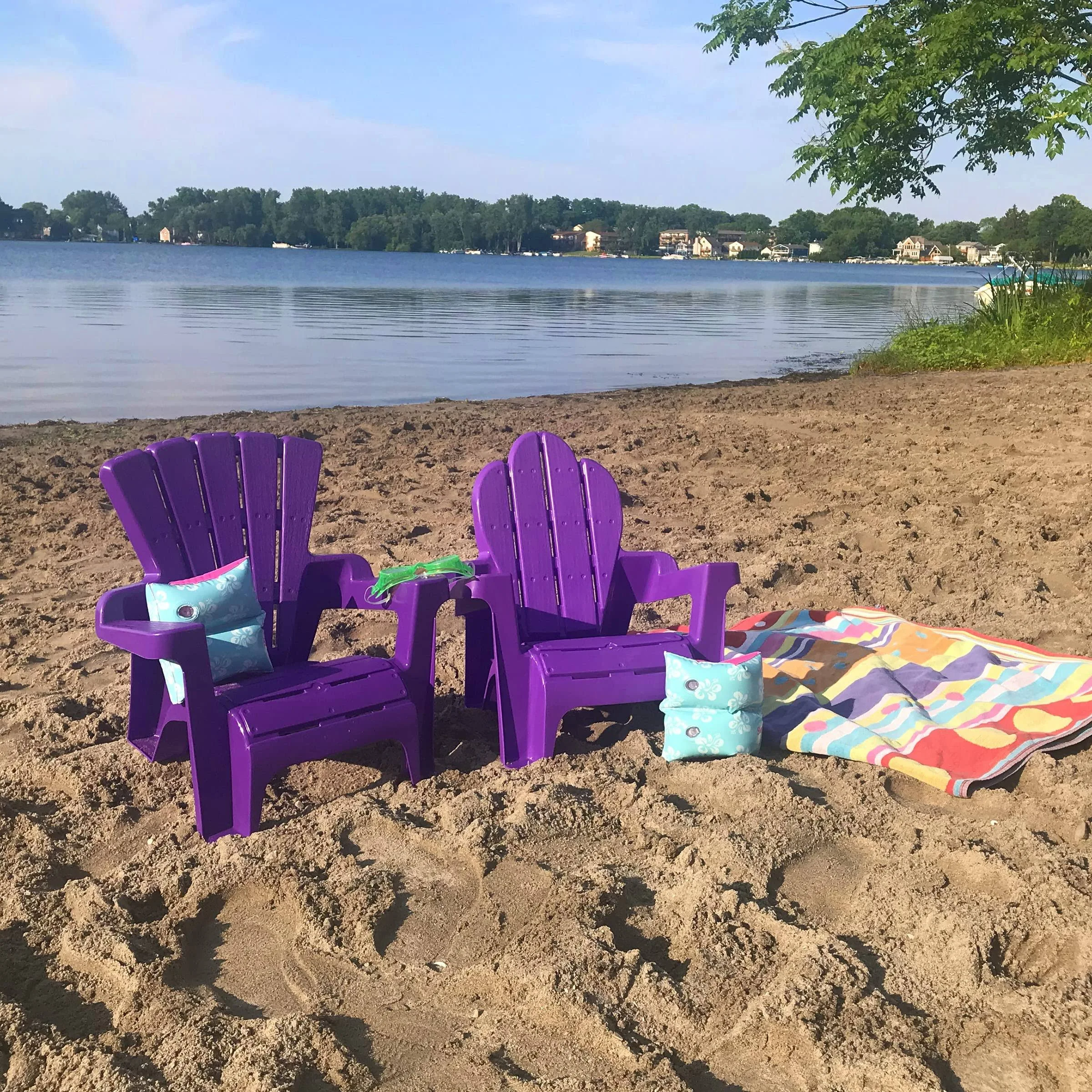 (3 pack) Seasonal Supply Co. Plastic Adirondack Chairs, Assorted Colors
