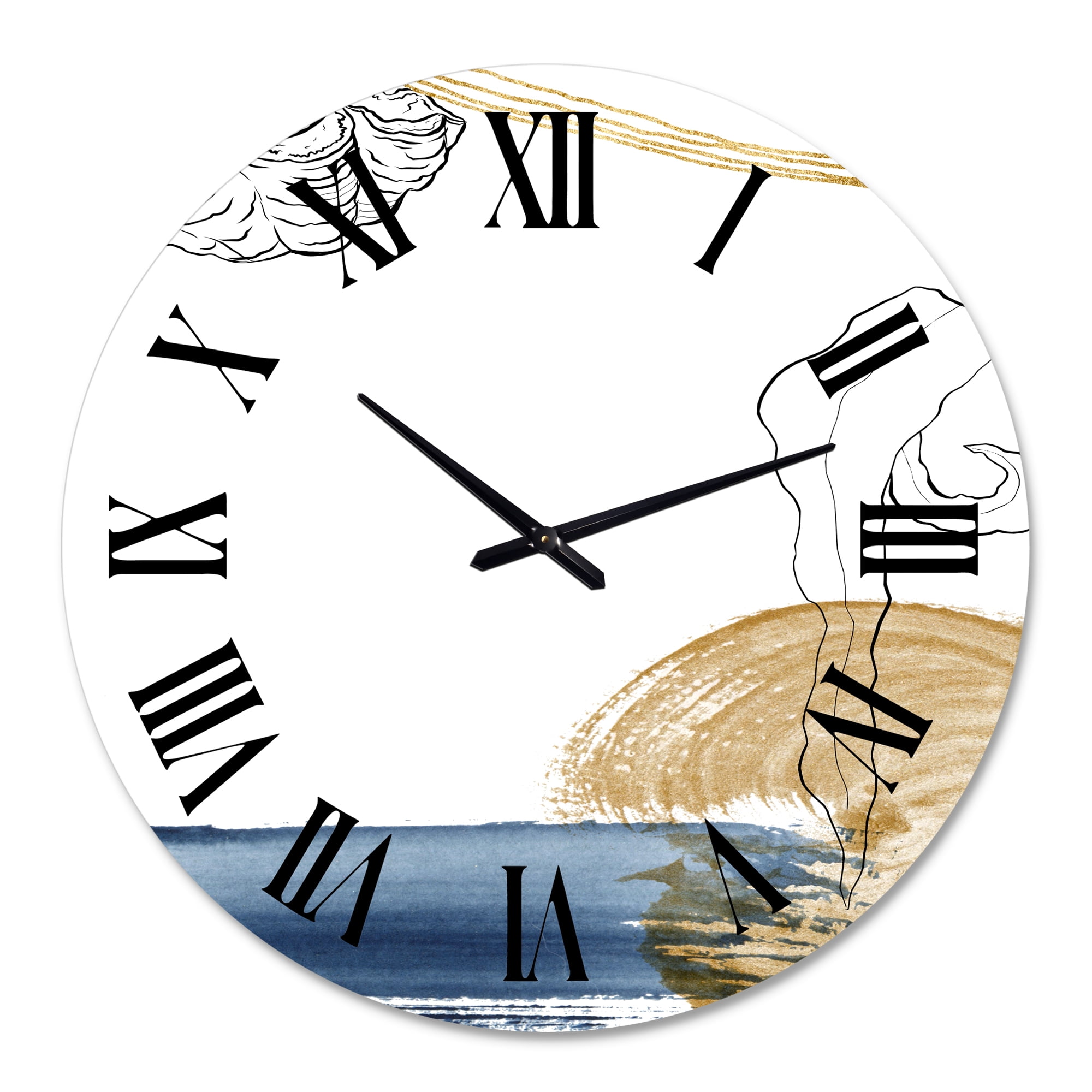 Designart 1 in Quartz Farmhouse Wall Clock
