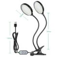 thumbnail image 2 of Lámpara UV de espectro completo para cultivo de plantas con 2 brazos flexibles, 30 w, temporizador, 5 niveles de intensidad, 78 LED, cabeza redonda, 2 of 5