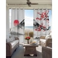 thumbnail image 4 of Pink Floral Blackout Curtains 72 Inches Long, Tree Mountain Retro Art Botanical Thermal Insulated Black Out Curtains, Darkening Window Curtain Drapes for Bedroom Living Room 52"x72" 2 Panels, 4 of 9