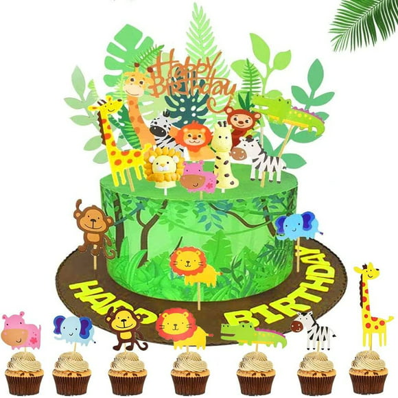 Safari Animals Birthday Cake