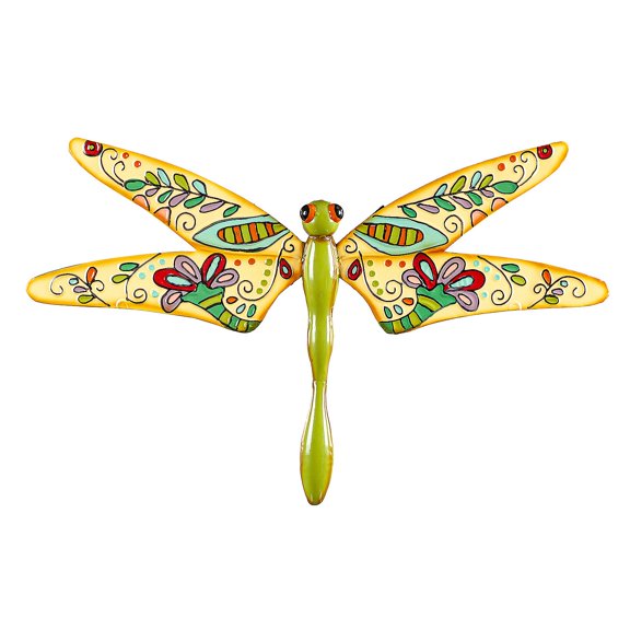 Evergreen Boho Dragonfly, Cream/Green