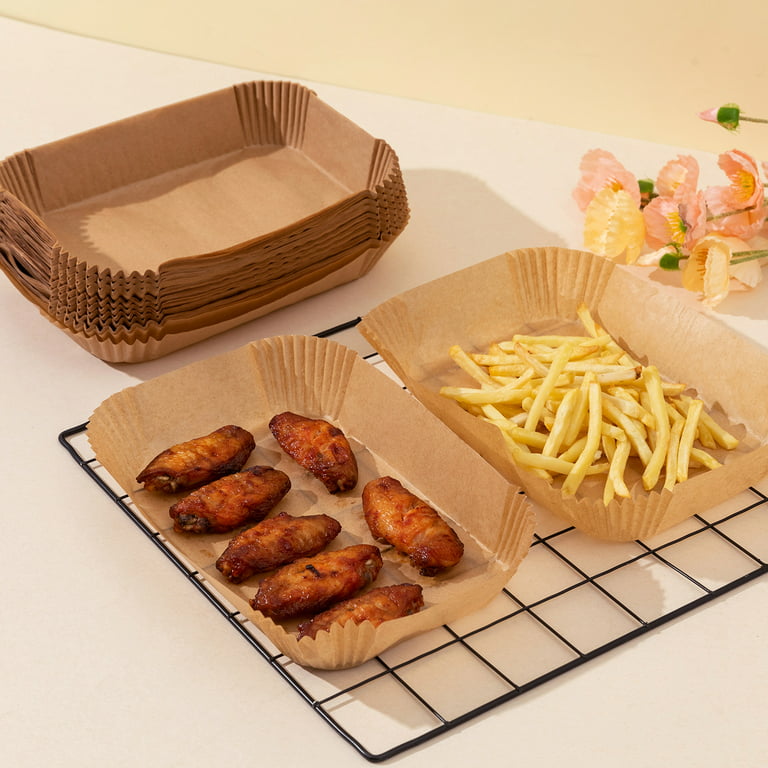 Air Fryer Disposable Paper Liner, 100PCS Food Grade Parchment Liners for  Ninja DZ201,Ninja Foodi Dual Air Fryer Accessories Baking Paper (9 * 6