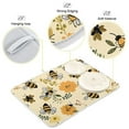 thumbnail image 4 of Bee Flying on Flowers Dish Drying Mats Kitchen Mat Microfiber Counter Absorbent Dish Pad Drainer Rack 18"x24", 4 of 7