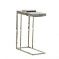 thumbnail image 1 of Lucia Chairside End Table in Nickel base Driftwood Gray top, 1 of 4
