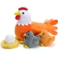 thumbnail image 1 of Chicken Stuffed Animal Chicken Plush Toys Mommy Farm Hen Plush with Henhouse Plushie/Egg/2 Little Baby Chicks Toys Christmas Birthday Gift for Girls Toddler Kids 3 4 5 6 7 8 9+ Years Old, 1 of 6