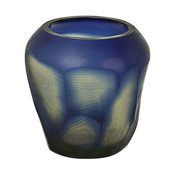Aspen Creative 16005-1 Blue Glass Votive Candle Holder 3-1/2" Diameter x 3-1/2" Height, 1 Pack