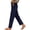 #383-Navy, variant on TaTaai Women's Wide Leg Pants Crinkled Fabric Drawstring Elastic Waist Loose Fit Casual Cotton Linen Blend Trousers for Spring Summer Daily Gift