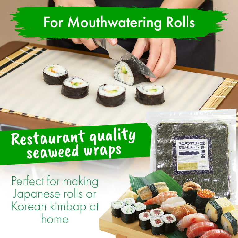 Japanese Bamboo Rolling Mat for Nori Rolls, Wraps and Sushi