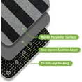 thumbnail image 3 of Matace Black & Grey Stripes [2 Piece] Kitchen Rugs SET - Quick Absorbent Mat, Machine Washable, Perfect for Stove, Sink, Laundry Room, Workshop, 3 of 7
