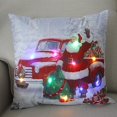 thumbnail image 3 of Funda de almohada de Papá Noel brillante de 45 cm con luces LED, decoración de Año Nuevo 2023 para el hogar, adorno navideño, funda de cojín LED, 3 of 5