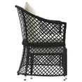thumbnail image 3 of vidaXL 2 Piece Garden Lounge Set with Cushions Black Poly Rattan, 3 of 5