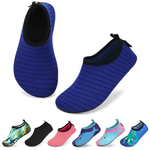 SAGUARO Unisex Kids Water Shoes Boys Girls Sports Aqua Socks Quick Dry Breathable Barefoot Skin Shoes for Outdoor Swimming Pool Beach