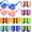Transparent-24pack, variant on Kids Sunglasses Bulk, Neon Sunglasses for Gilrs Boys for Summer Pool Beach Party Favors Birthday Gifts Goody Bag Fillers Transparent-24pack