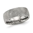 thumbnail image 1 of Mens Titanium Polished and Textured Design Band Ring (8mm), 1 of 5
