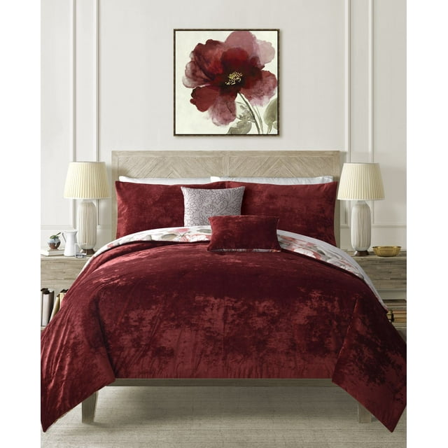 Sunham Magnolia Comforter Sets Bedding, Full/Queen