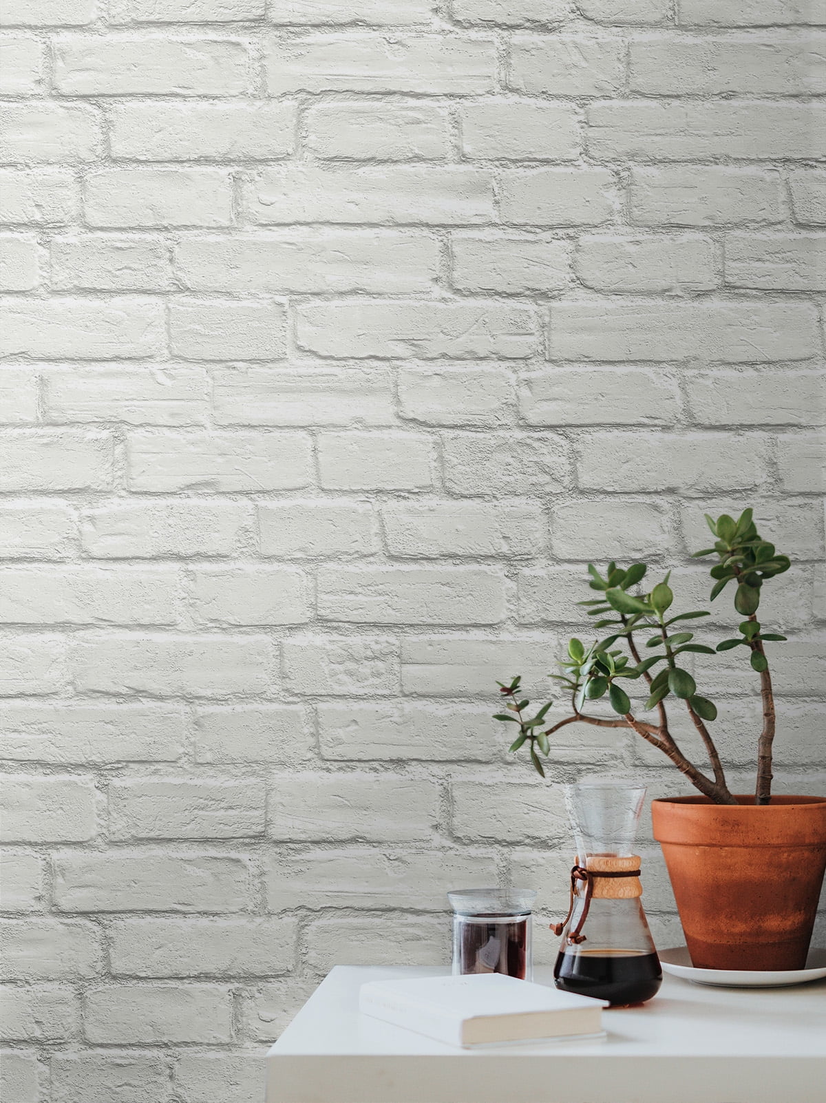 Seabrook Designs  Industrial Faux Brick Prepasted Wallpaper - 20.5 in. W x 33 ft. L